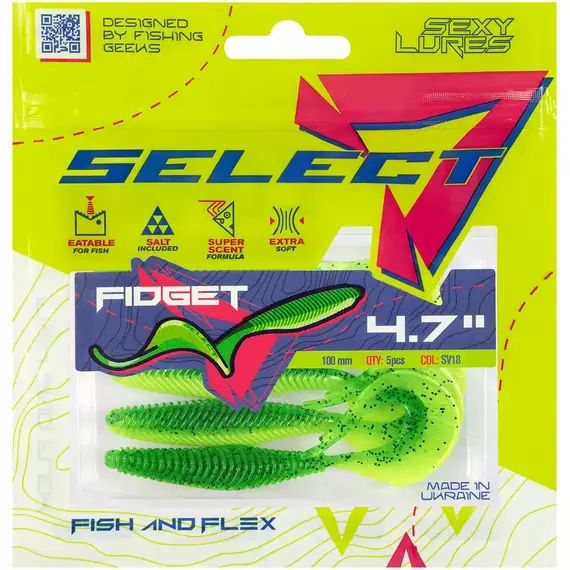 Силікон Select Fidget 4.7" SV18 (5 шт/уп), Довжина силікону: 4.7" (11.9 см), Колір силікону: SV18, фото , изображение 2